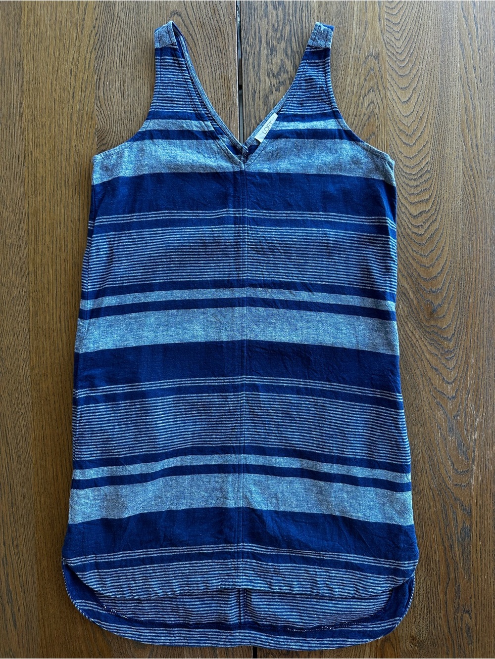 LOFT Outlet Lounge Resort Beach Summer Dress Stripe Linen Blend Women's Size XS - Picture 2 of 10